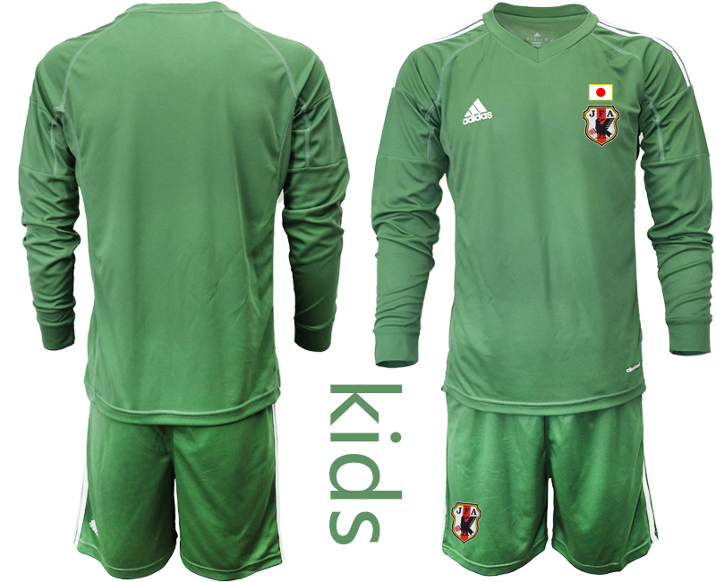 Youth 2020-2021 Season National team Japan goalkeeper Long sleeve green Soccer Jersey->italy jersey->Soccer Country Jersey